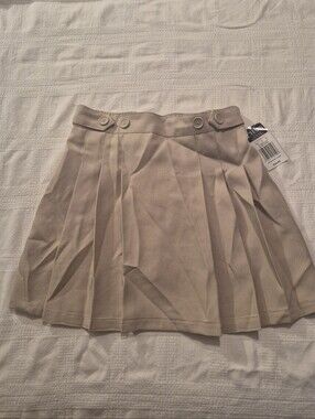 Chaps girls size 10 khaki skirt with modesty shorts school uniform NWT